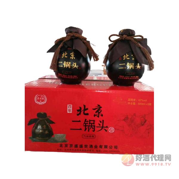 百年北京二锅头酒500mlx6瓶