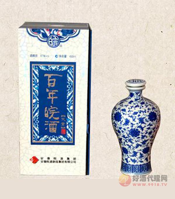 安徽皖酒集团-百年皖酒天青-青花瓷装500ml